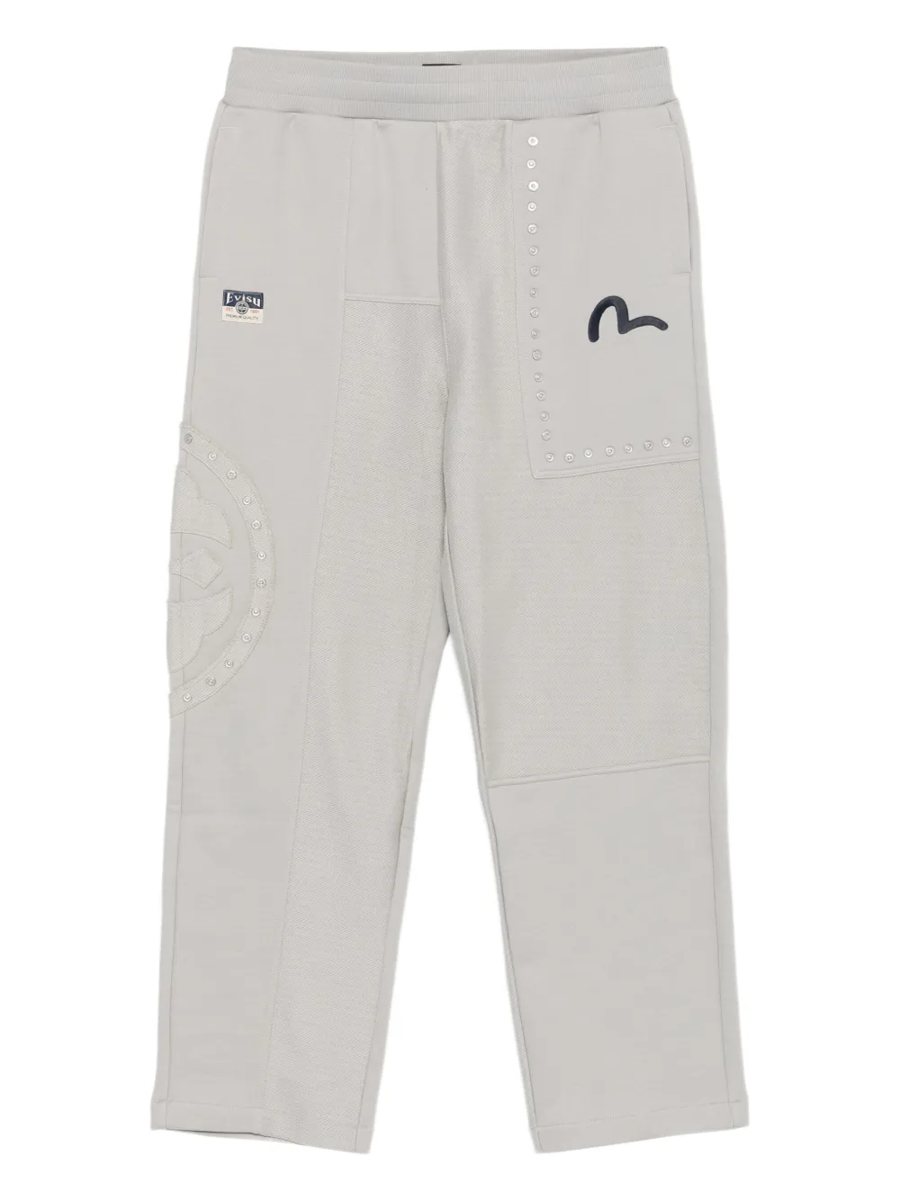EVISU Trainingsbroek met geborduurd logo Grijs