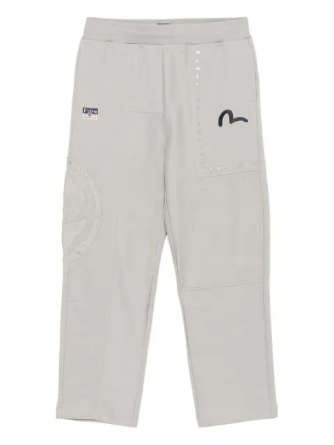 EVISU logo-embroidered track pants
