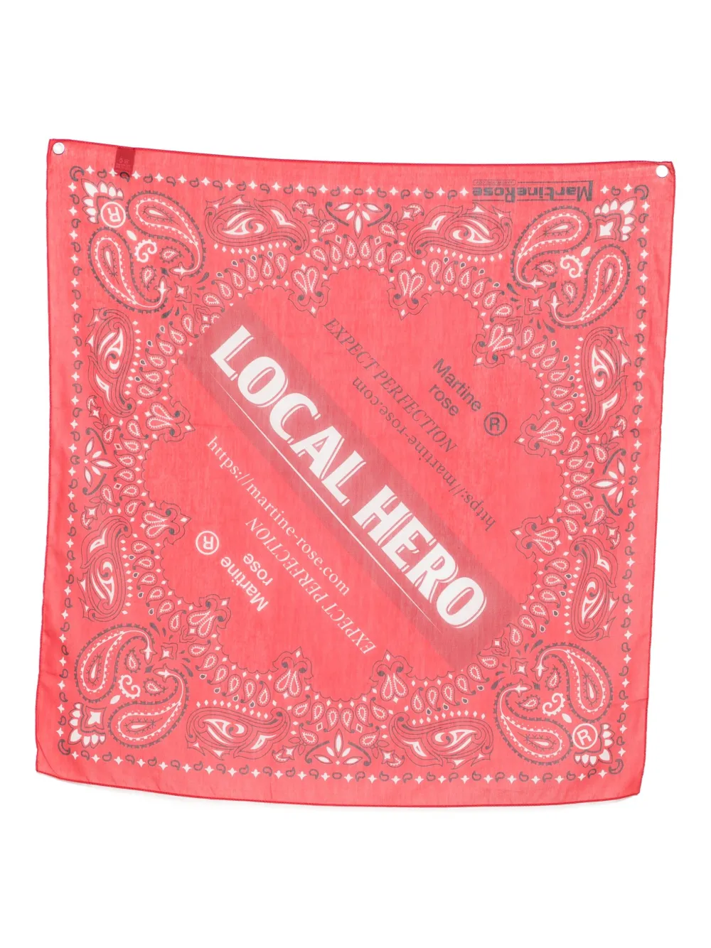 Martine Rose paisley bandana - Rosso