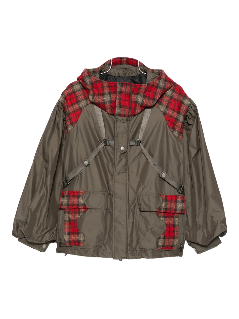 Harness puff-sleeve jacket