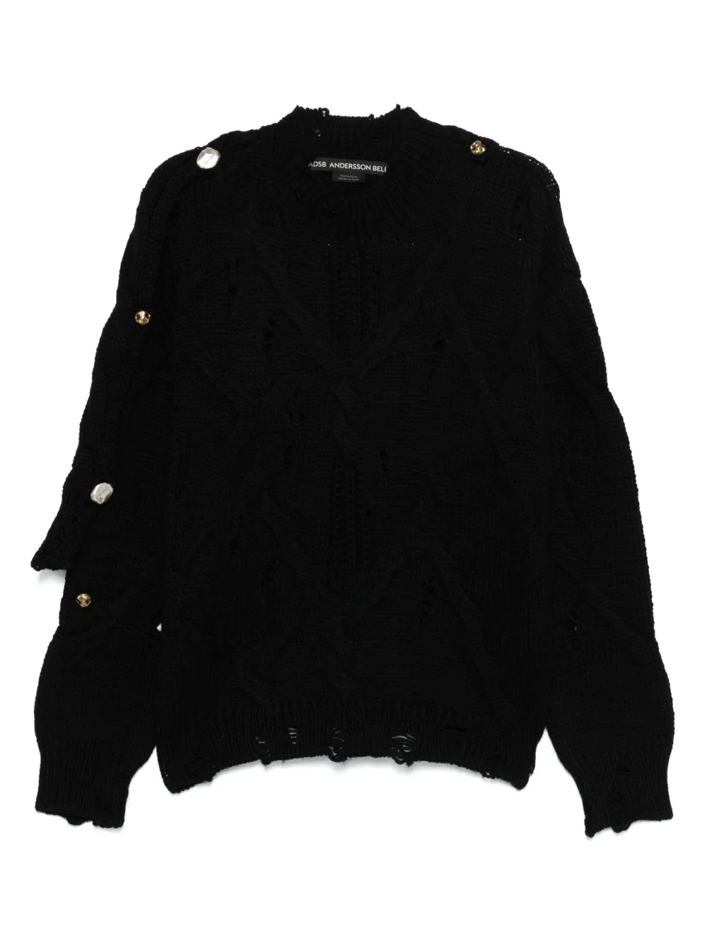 Andersson Bell pull à design superposé | noir | Image 1