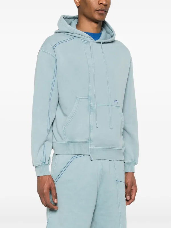 A-COLD-WALL* Felpa Con Cappuccio Oblique Blu FARFETCH IT