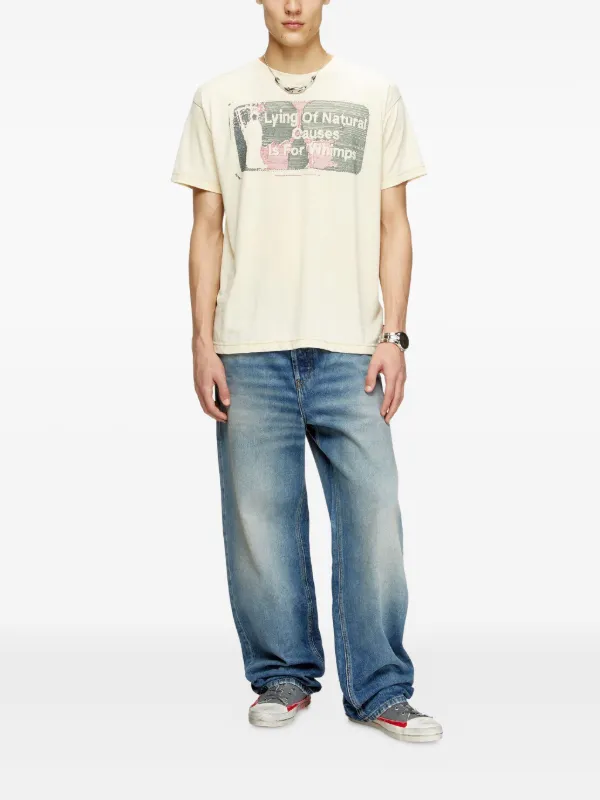 国内直営【DIESEL】t-norm-t2 Tシャツ 送料込 Diesel T-Norm-T2 グラフィック Tシャツ | ニュートラル