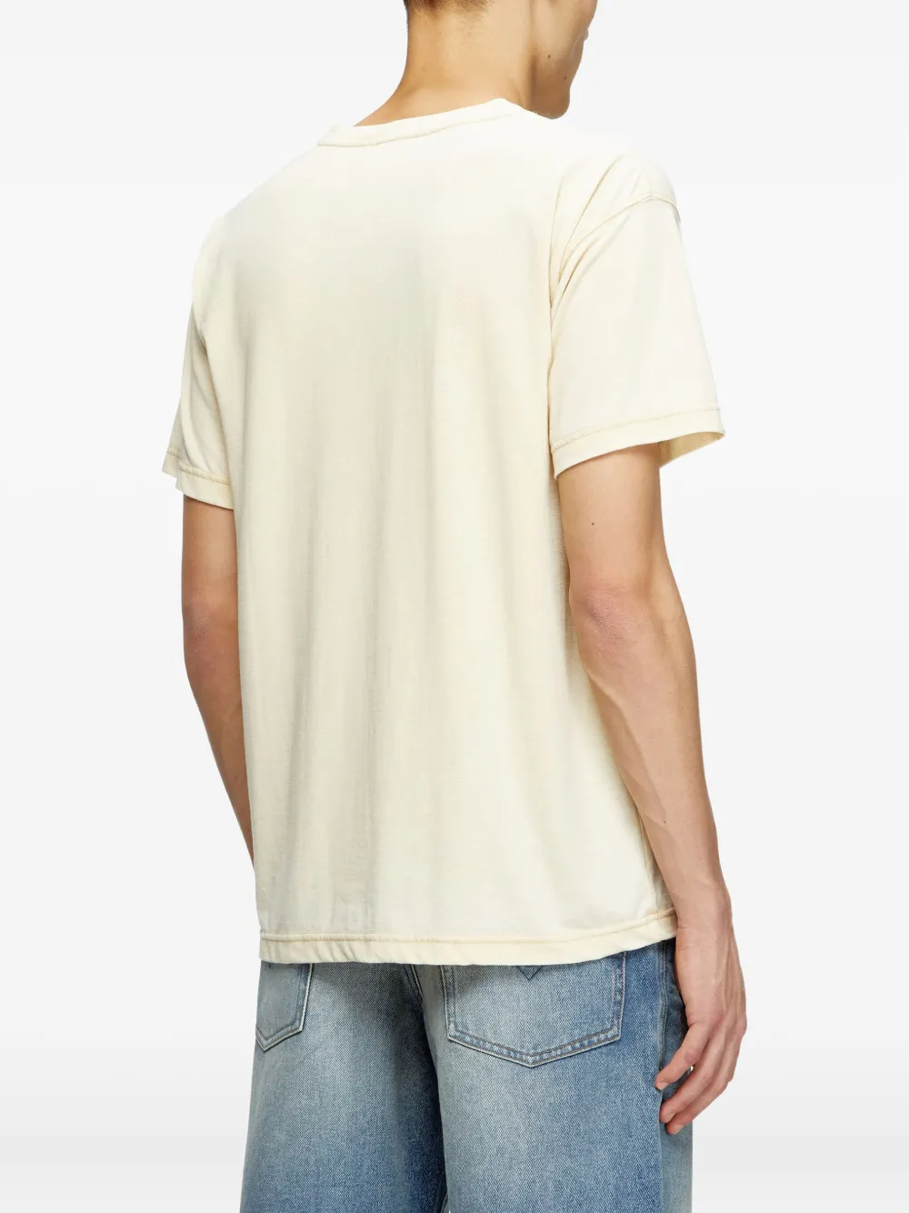 Diesel T-Norm-T2 T-shirt met grafische print Beige