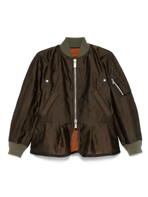 sacai pleated bomber jacket