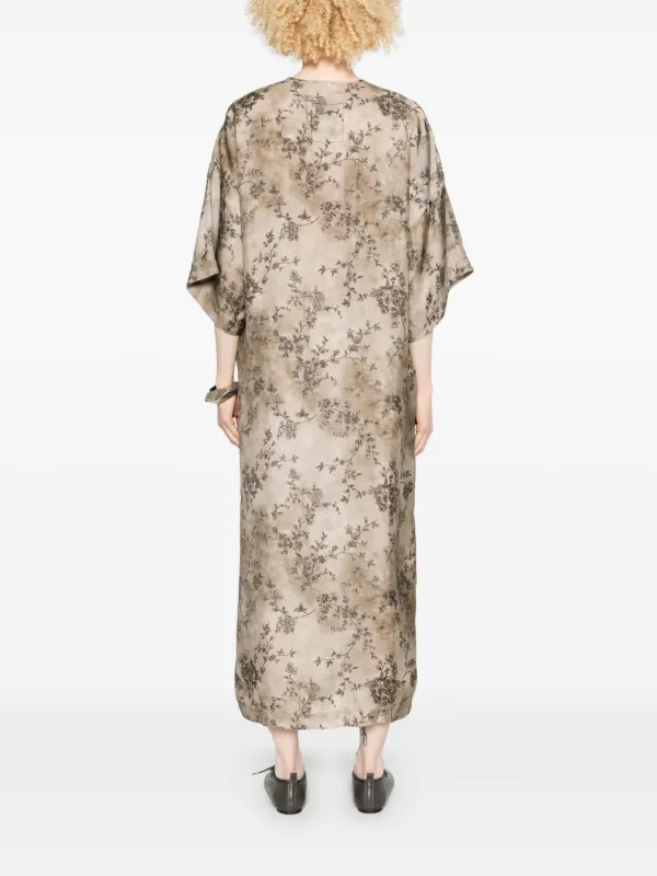 ワンピース UMA WANG Woman Dress Multicolor UW5082 UW840 Uma Wang Floral Midi Dress | Brown | FARFETCH