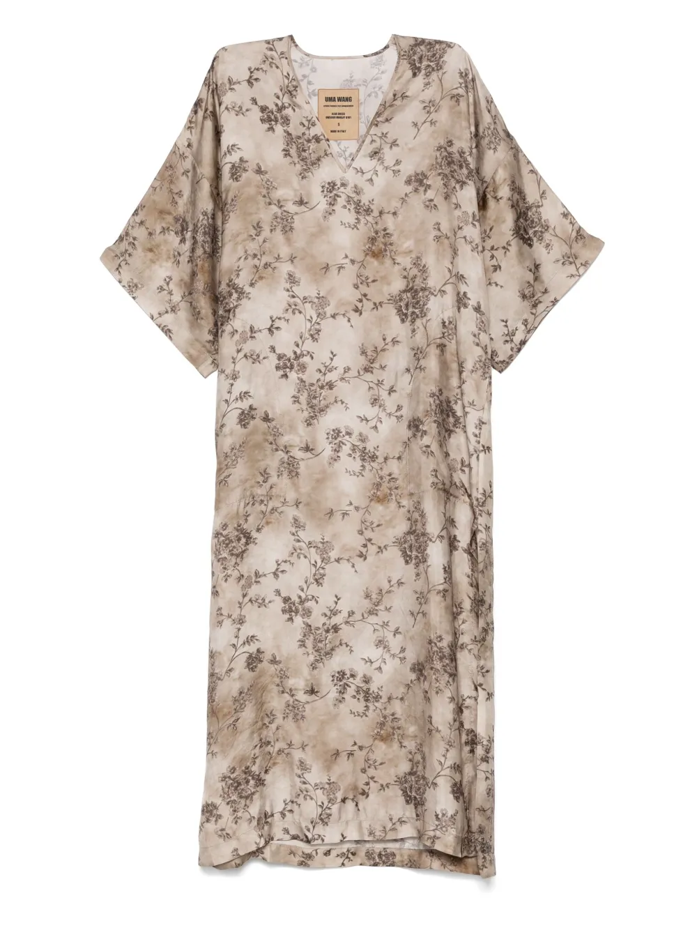 Uma Wang floral midi dress | Brown | Image 1