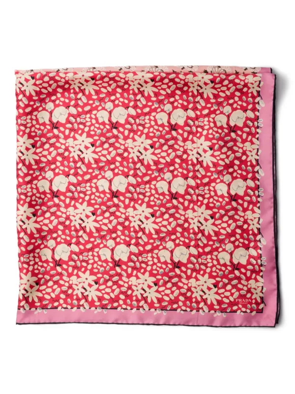 ボレロ・ショール Prada Silk jacquard scarf pink/white Prada Pink Silk Twill Scarf ○ Labellov ○ Buy and Sell