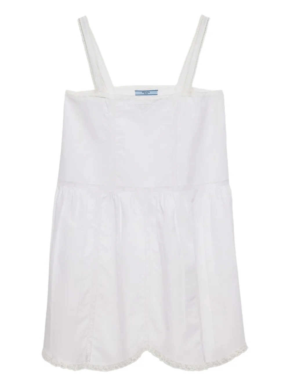 Prada Mini-jurk met geborduurd logo Wit