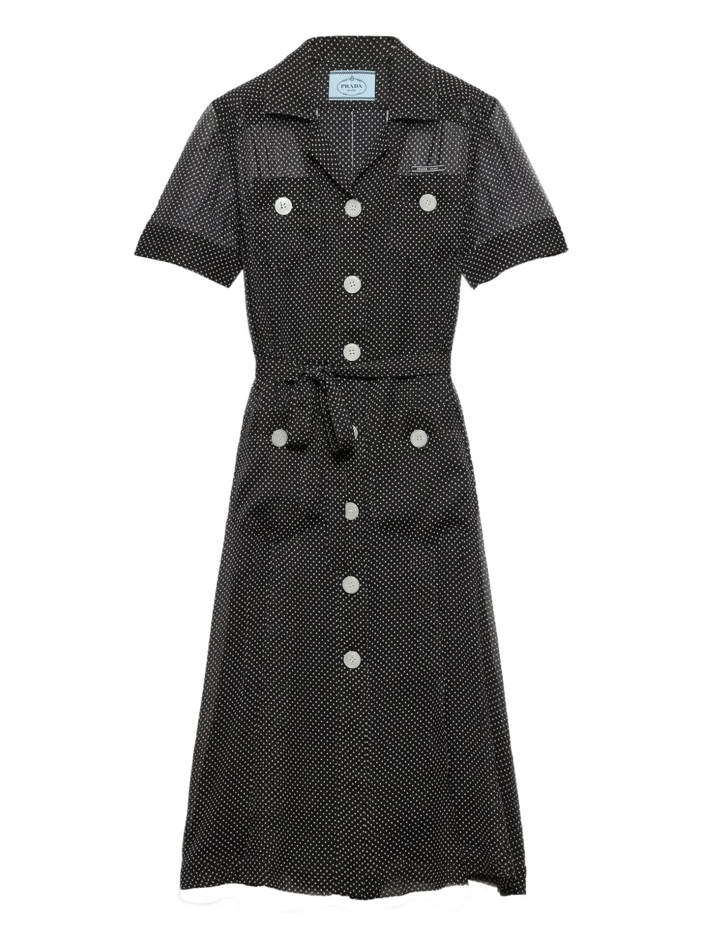 Prada ポルカドット シャツドレス - ブラック Prada ポルカドット シャツドレス - ブラック