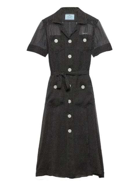 Prada polka-dot shirt dress
