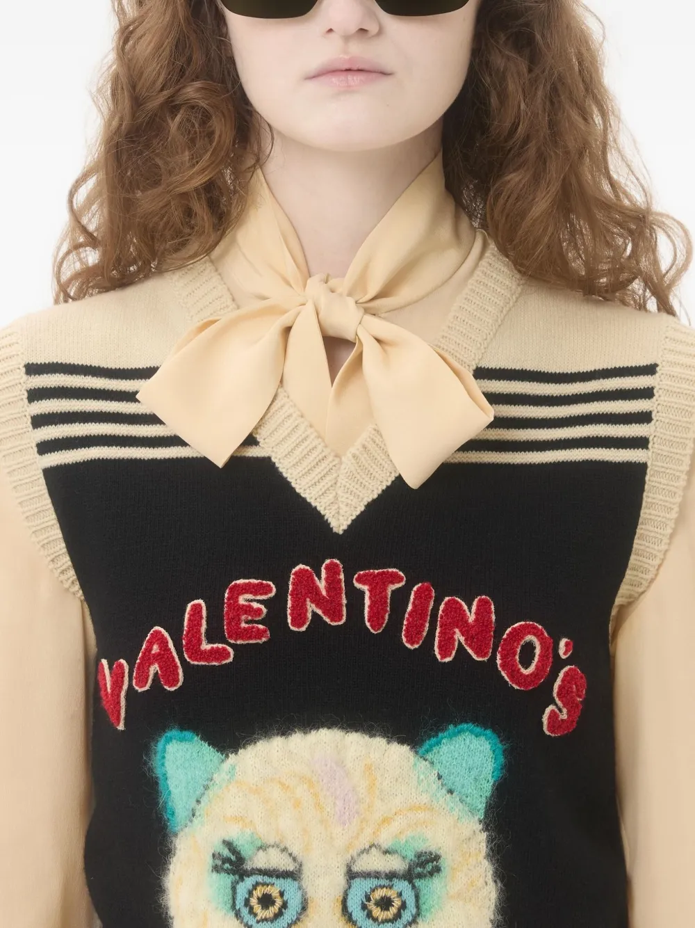 【VIP価格】VALENTINO Embroidered long Vest Valentino Virgin Wool-Silk Embellished Gilet | Harrods US