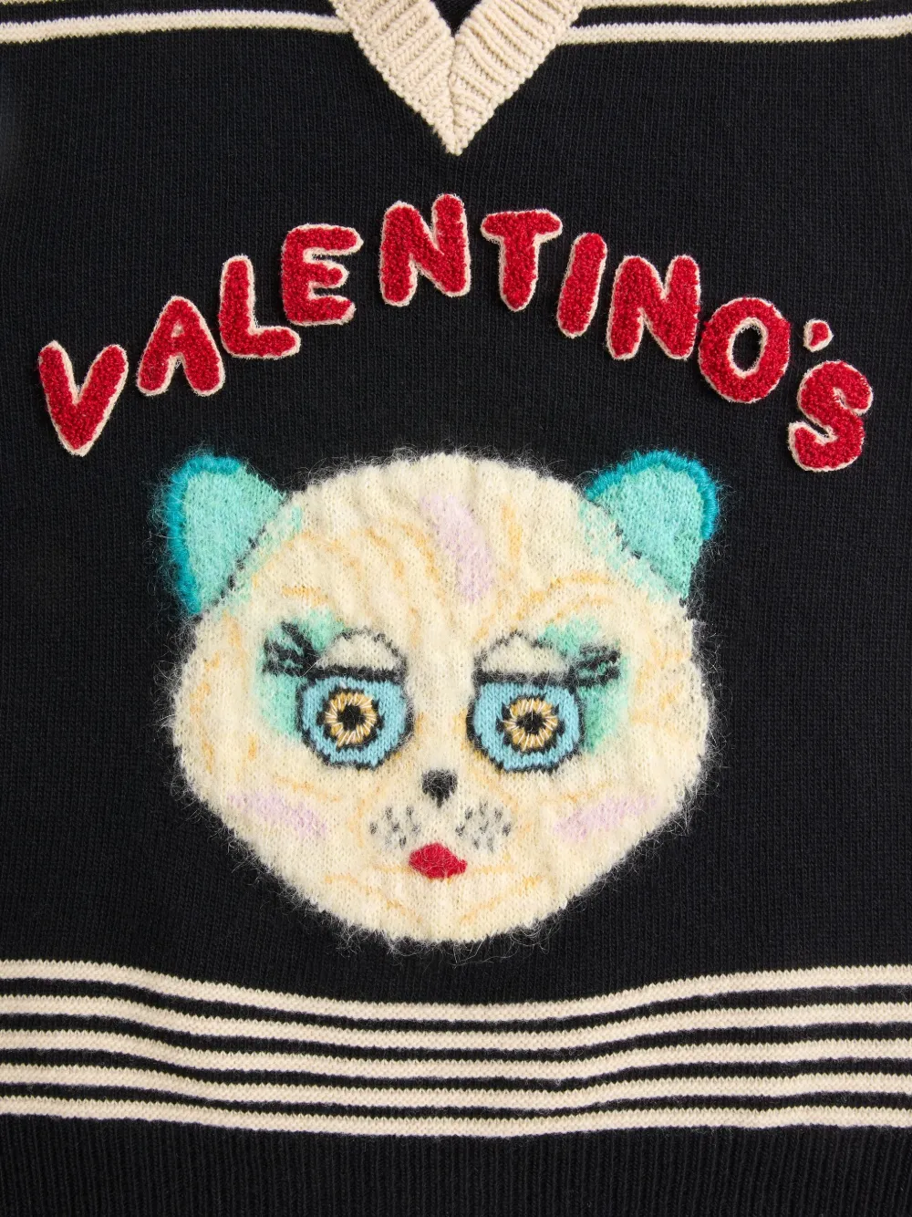 Valentino Garavani Le Chat De La Maison Embroidered Gilet | Black