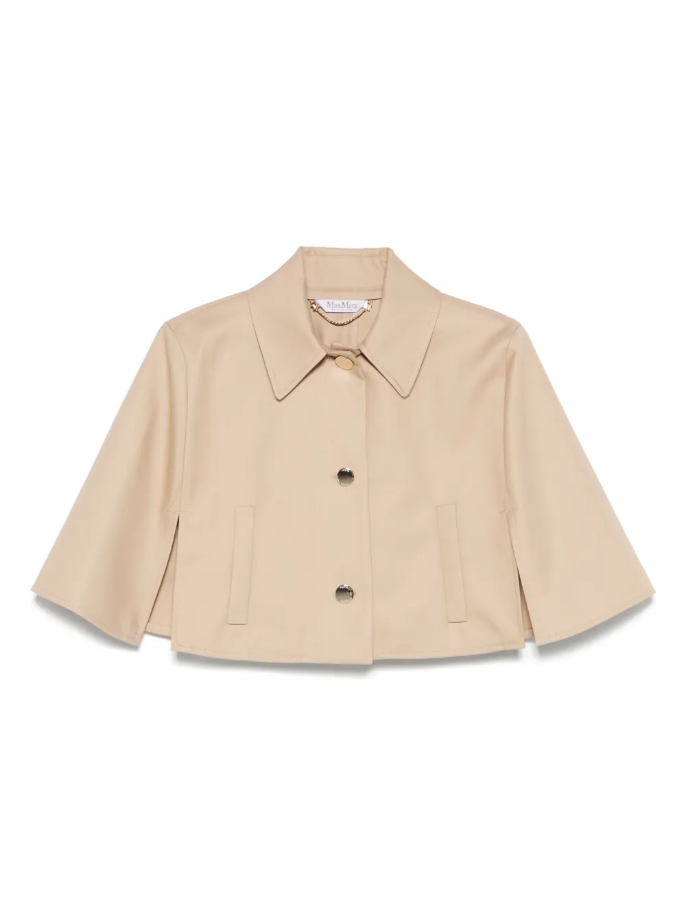 Max Mara cotton cape jacket Beige