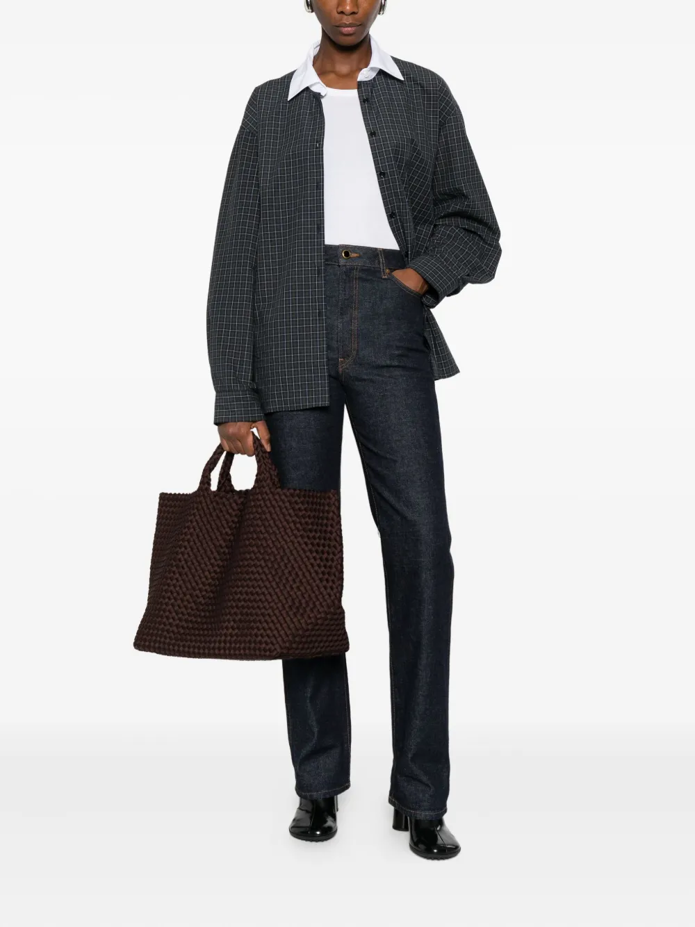 NAGHEDI St. Barths grote shopper - Bruin