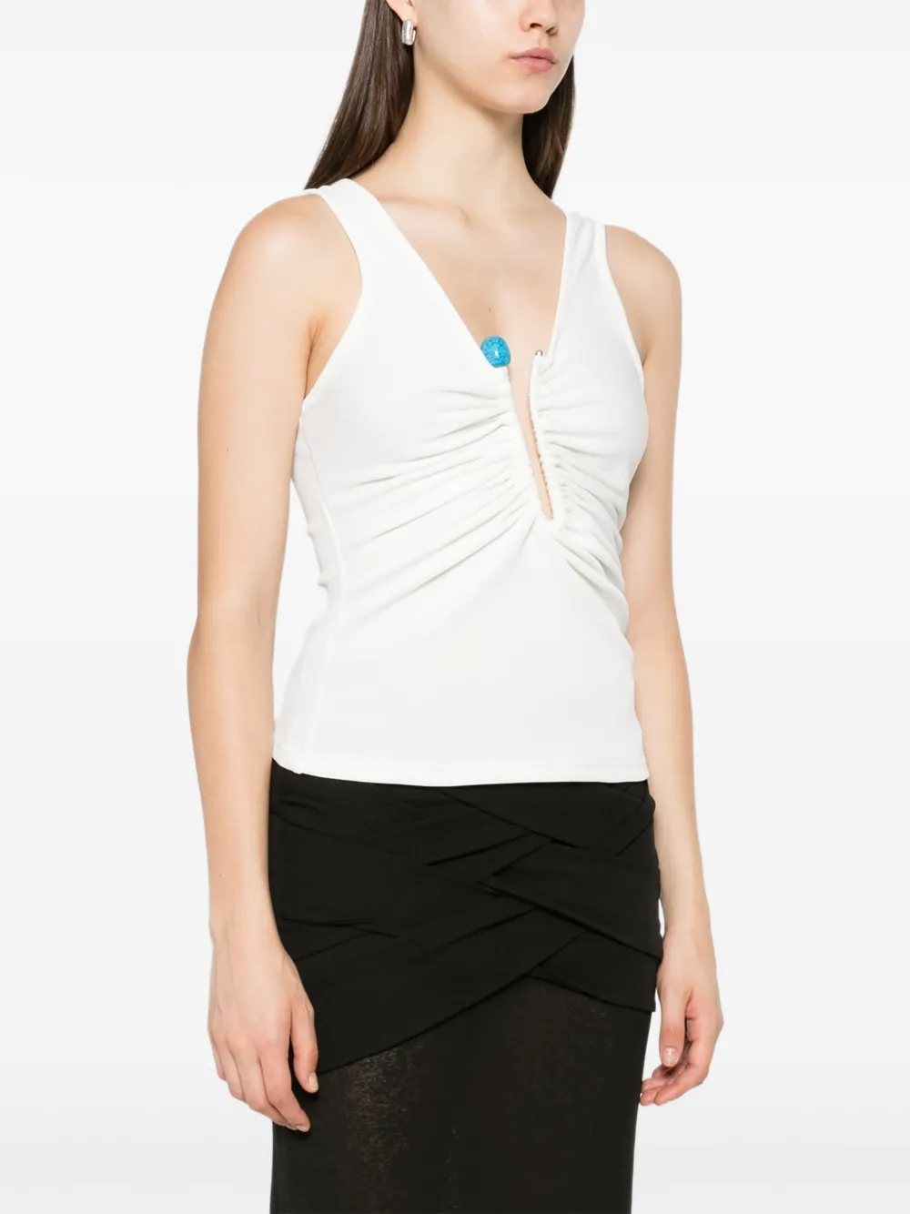 Christopher Esber crystal-embellished tank top Wit