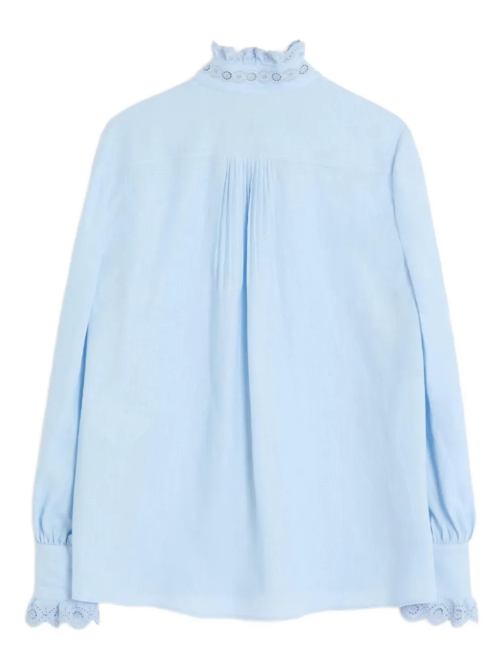 Valentino Garavani Linnen blouse met borduurwerk Blauw