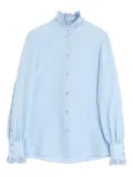 Valentino Garavani embroidered linen shirt - Blue