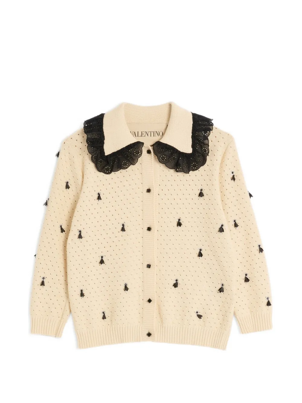 Valentino Garavani Cardigan con ruches - Toni neutri