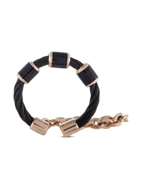 Charriol chain-detail enamel ring