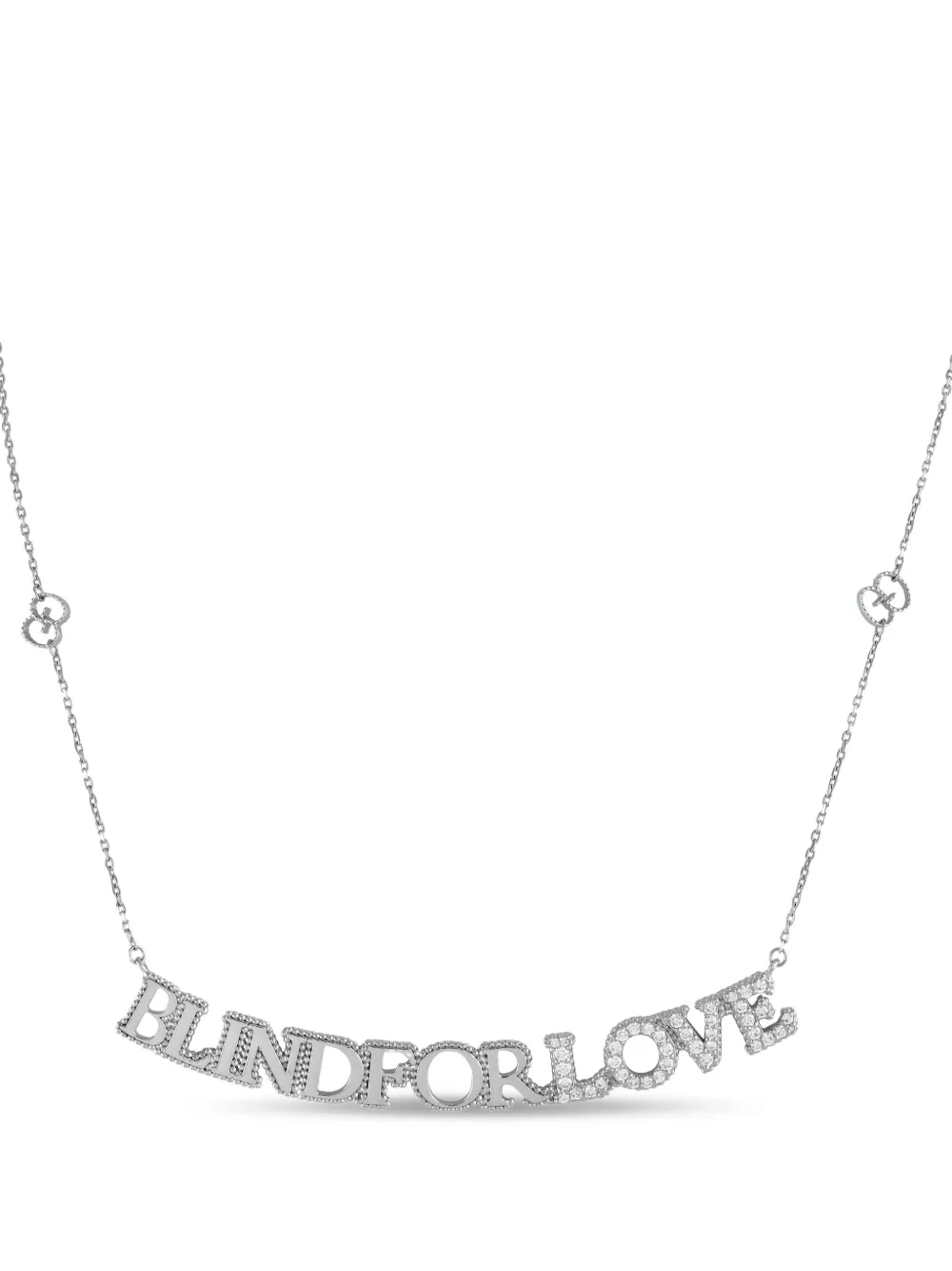 Gucci Pre-Owned Blind for Love ダイヤモンド ネックレス 18Kホワイトゴールド - シルバートーン Gucci Pre-Owned Blind for Love ダイヤモンド ネックレス 18Kホワイトゴールド - シルバートーン