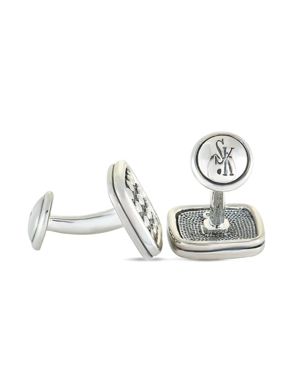 sterling silver square cufflinks