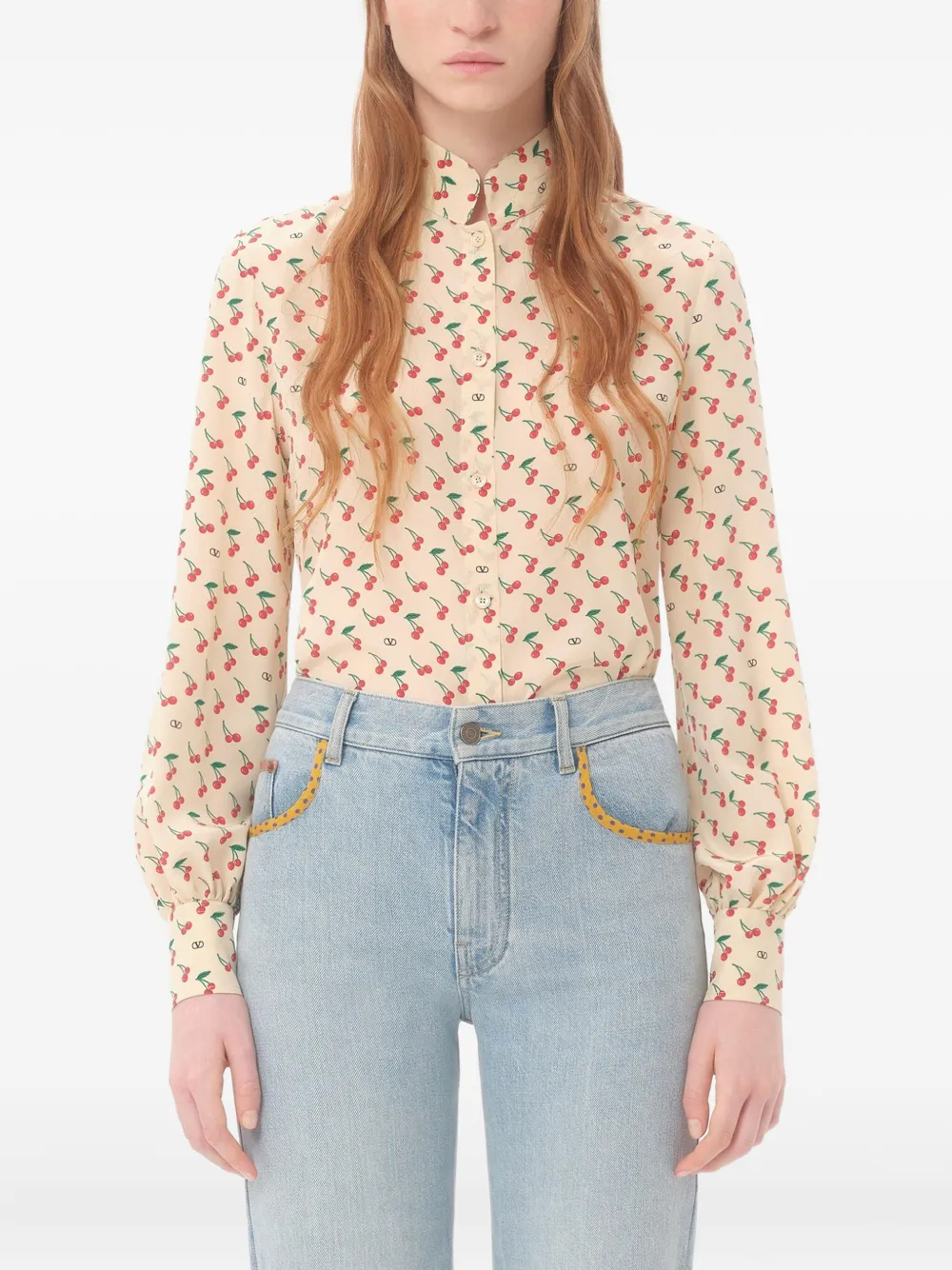 Valentino Garavani Cherryfic blouse Beige
