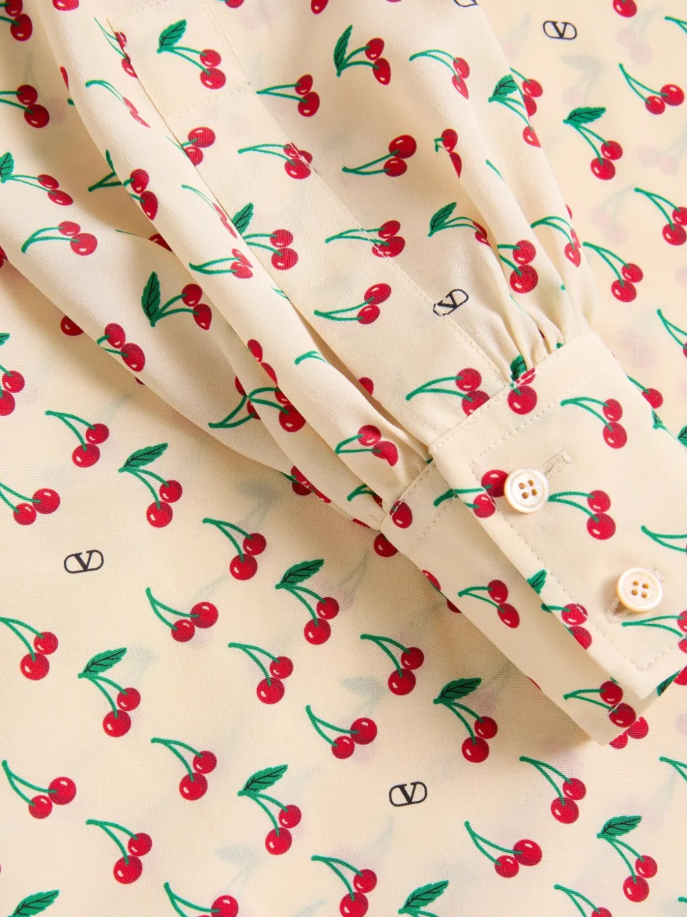 Cherryfic-print shirt