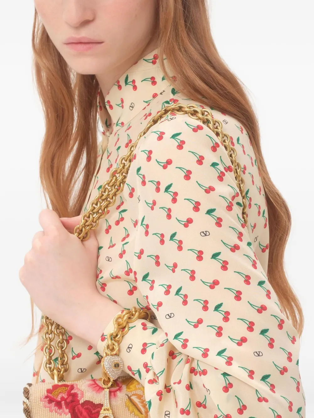 Valentino Garavani Cherryfic blouse Beige