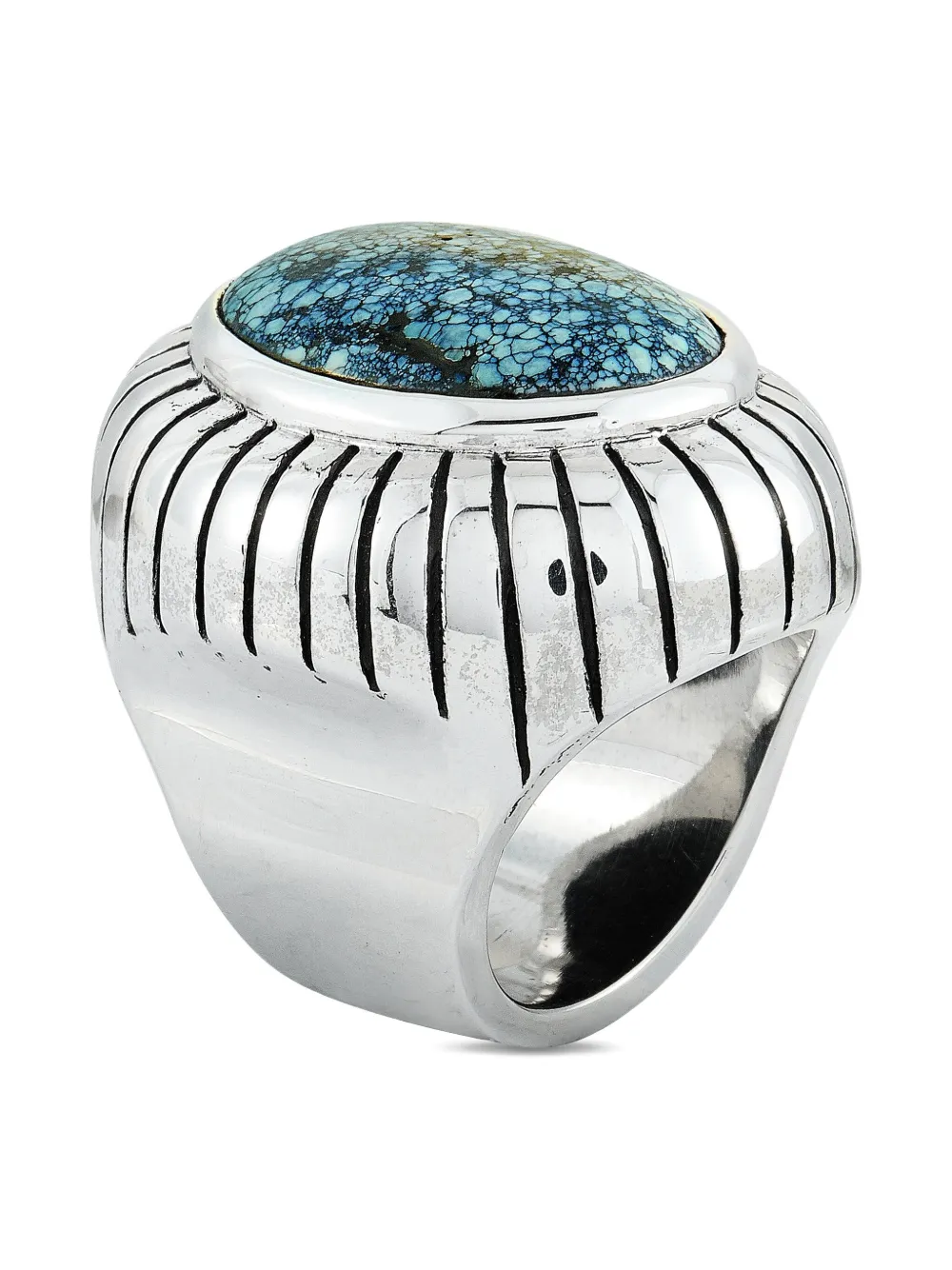 Pre-owned King Baby Sterling Silver Turquoise Ring