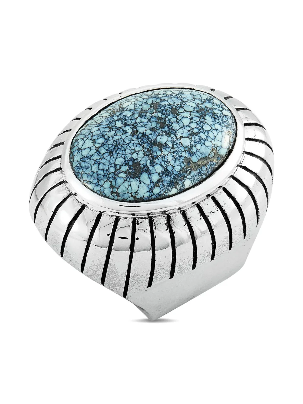 Pre-owned King Baby Sterling Silver Turquoise Ring