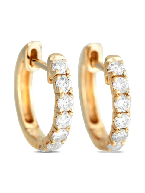 LB Exclusive arracadas en oro amarillo de 14kt con diamante