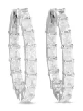 LB Exclusive 18K white gold diamond hoop earrings - Silver