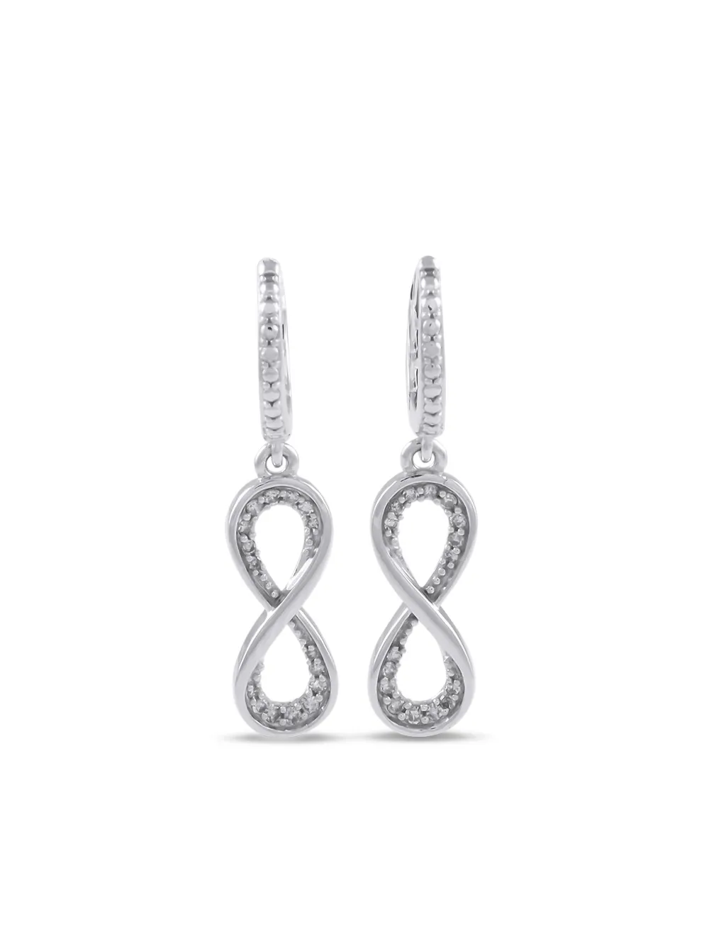 10kt white gold Infinity earrings