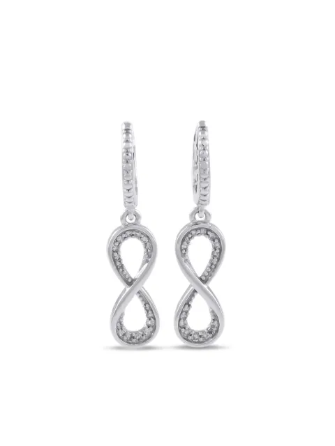 LB Exclusive 10kt white gold Infinity earrings