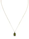 LB Exclusive 14K yellow gold diamond and peridot pendant necklace - Green