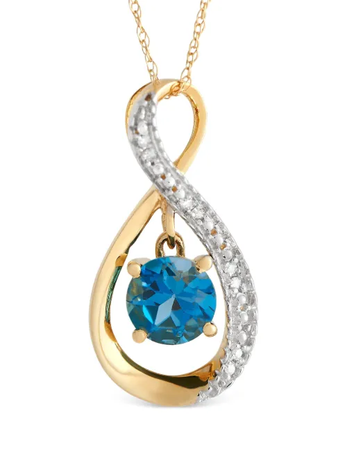 Collier en 14ct serti de topaze et de diamants - LB Exclusive - Modalova