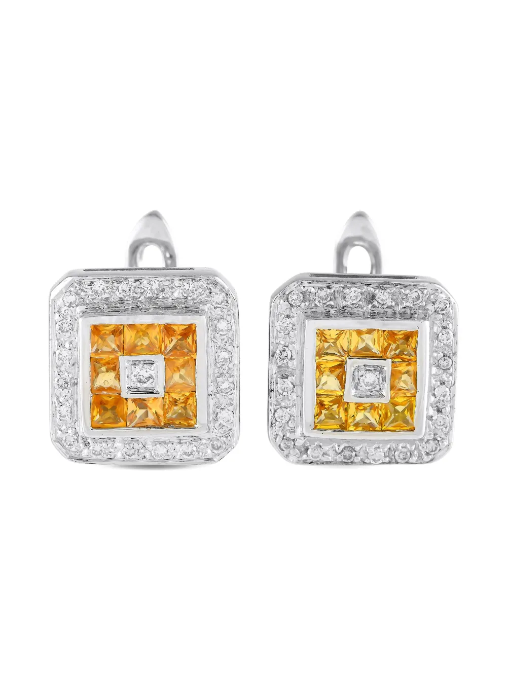 LB Exclusive ダイヤモンド&サファイア ピアス 14Kホワイトゴールド - シルバートーン LB Exclusive ダイヤモンド&サファイア ピアス 14Kホワイトゴールド - シルバートーン