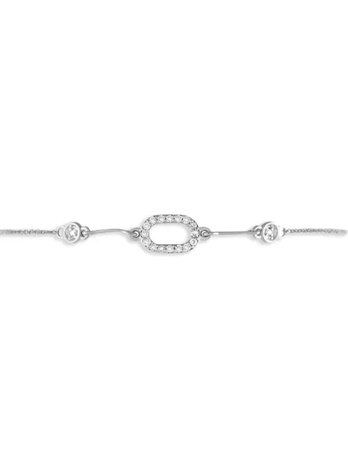 Bracelet en or blanc 14ct pavé de diamant - LB Exclusive - Modalova