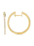 LB Exclusive 14K yellow gold Inside-Out diamond hoop earrings
