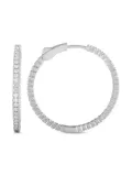 LB Exclusive 14K white gold diamond hoop earrings - Silver