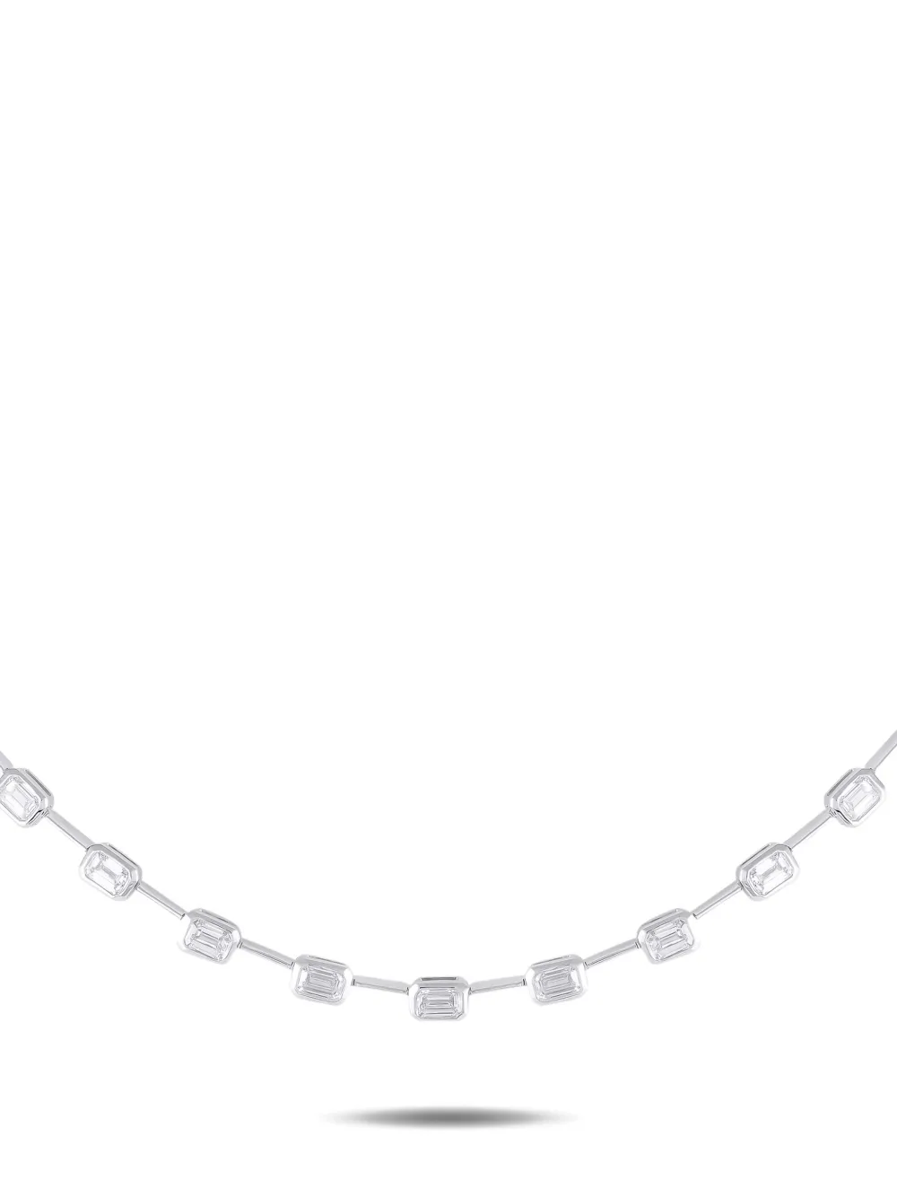 18K white gold diamond necklace