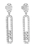 LB Exclusive 14K white gold diamond earrings - Silver