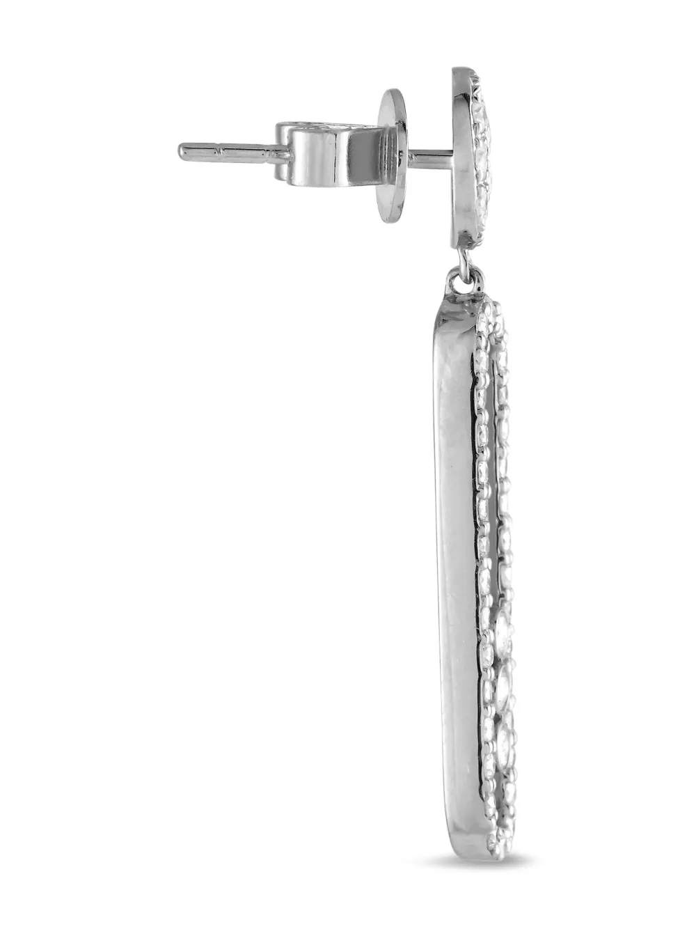 LB Exclusive 14K white gold diamond earrings | Image 2