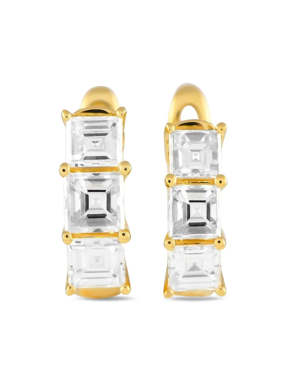 18K yellow gold diamond earrings