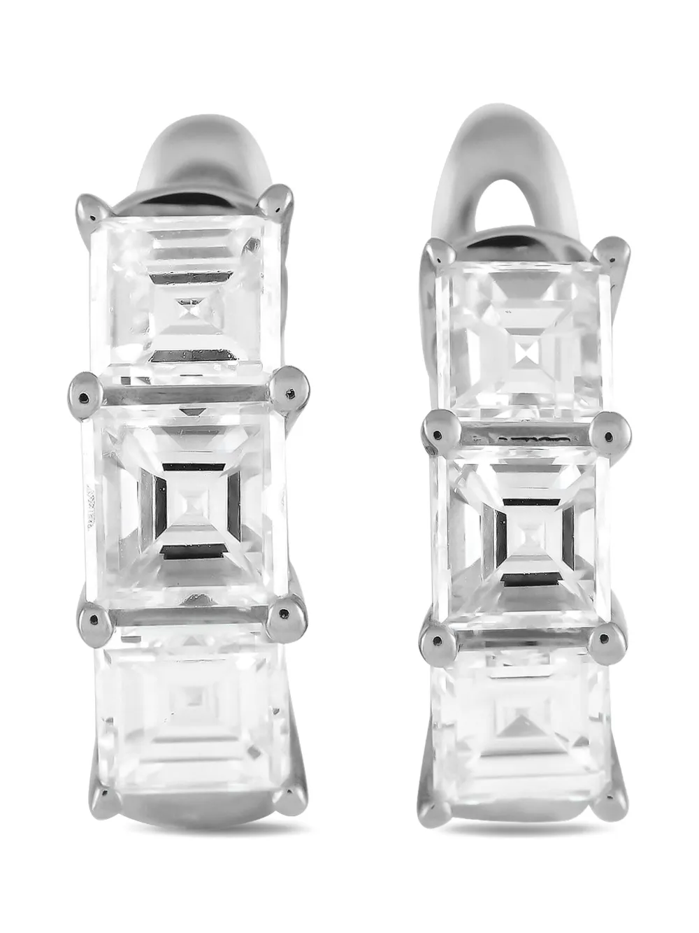 18K white gold diamond earrings