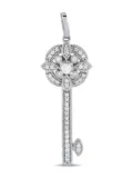 LB Exclusive 14kt white gold Key pendant necklace - Silver