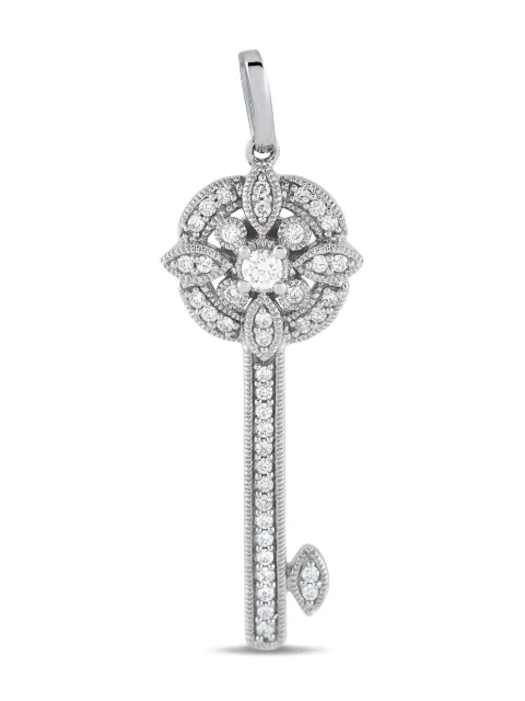 LB Exclusive 14kt white gold Key pendant necklace