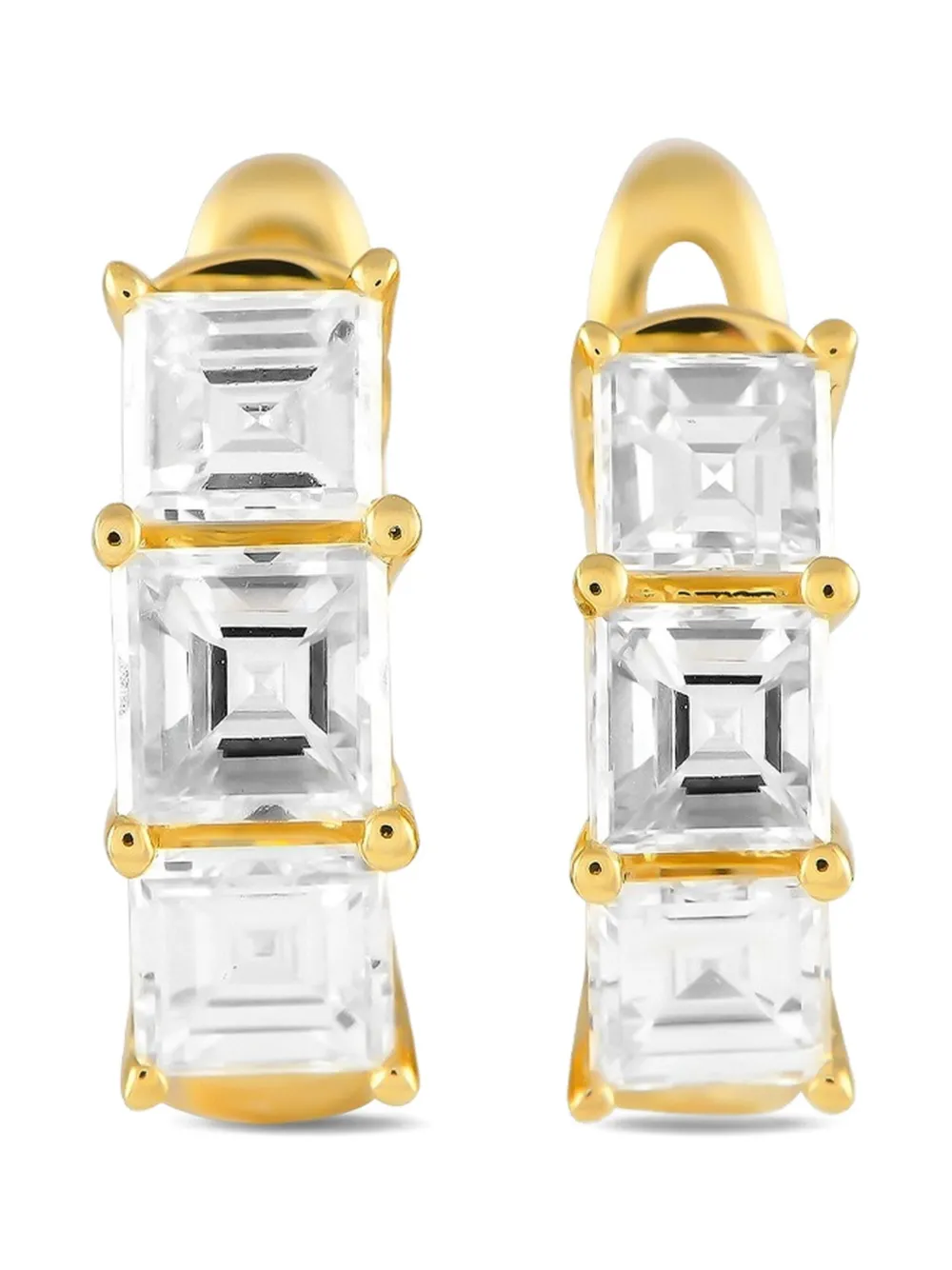 18K yellow gold diamond earrings