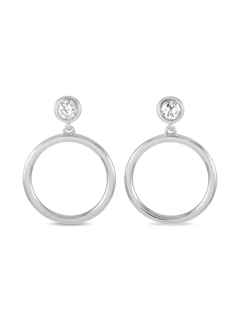 LB Exclusive 14K white gold diamond earrings